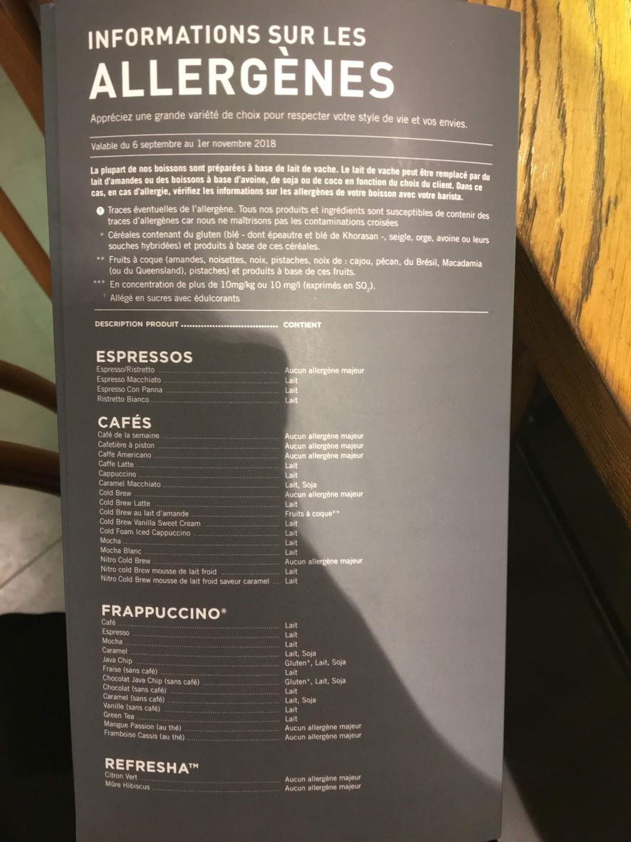 Starbucks menu 3