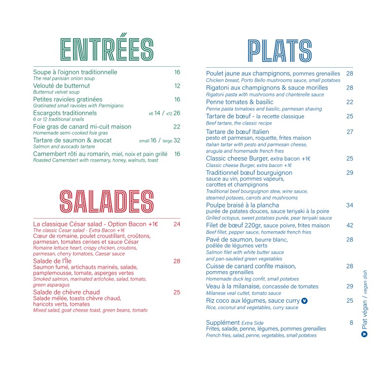 François Félix menu 1
