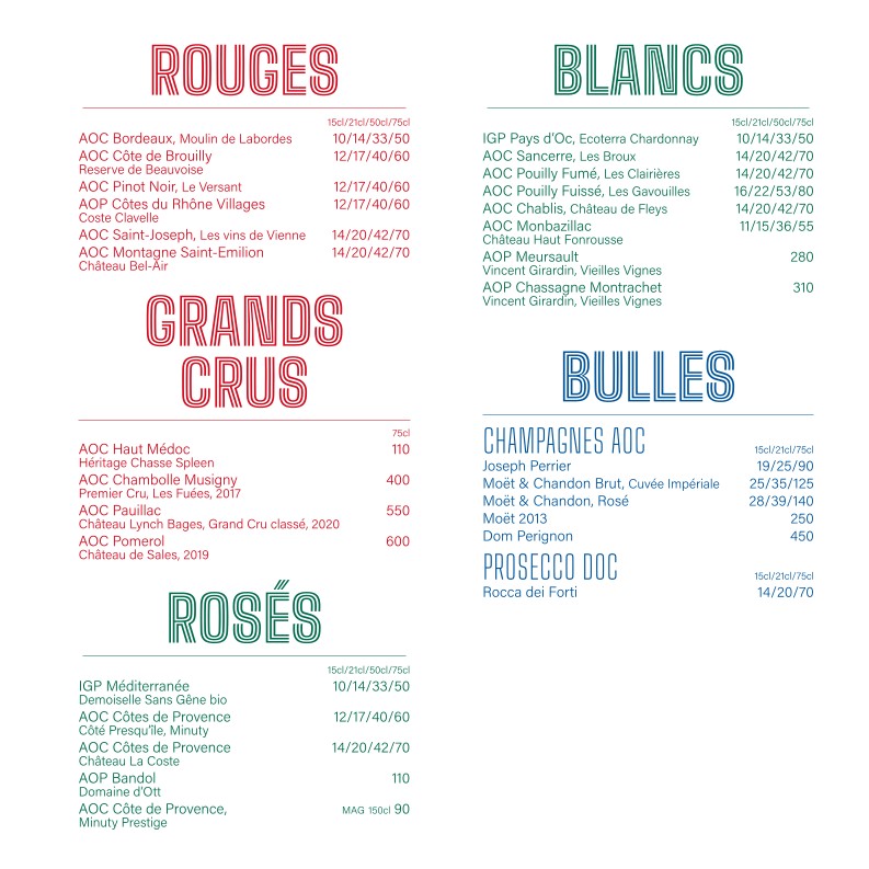 François Félix menu 3