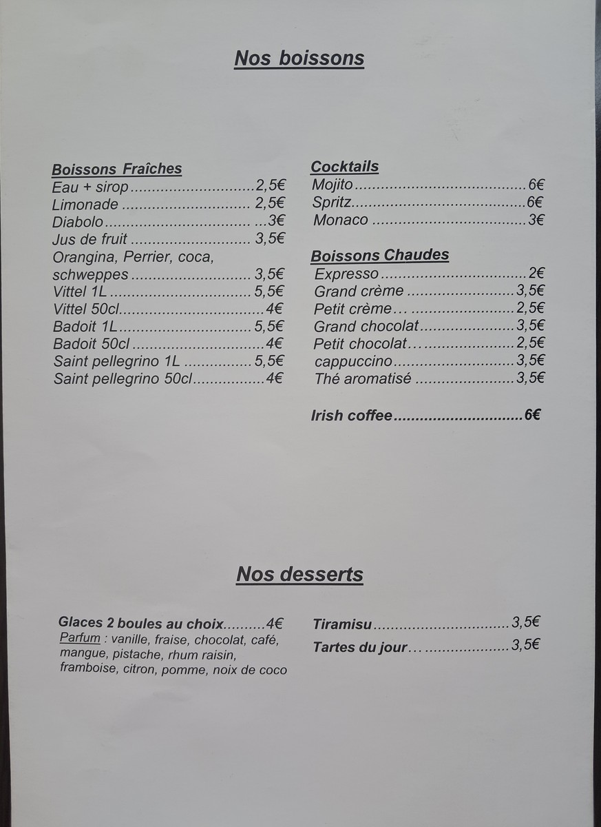 Pizzeria restaurant Mirabella menu 6