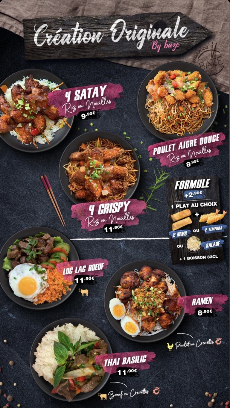 Comida asiática by BAZE Ivry-sur-seine menu 4