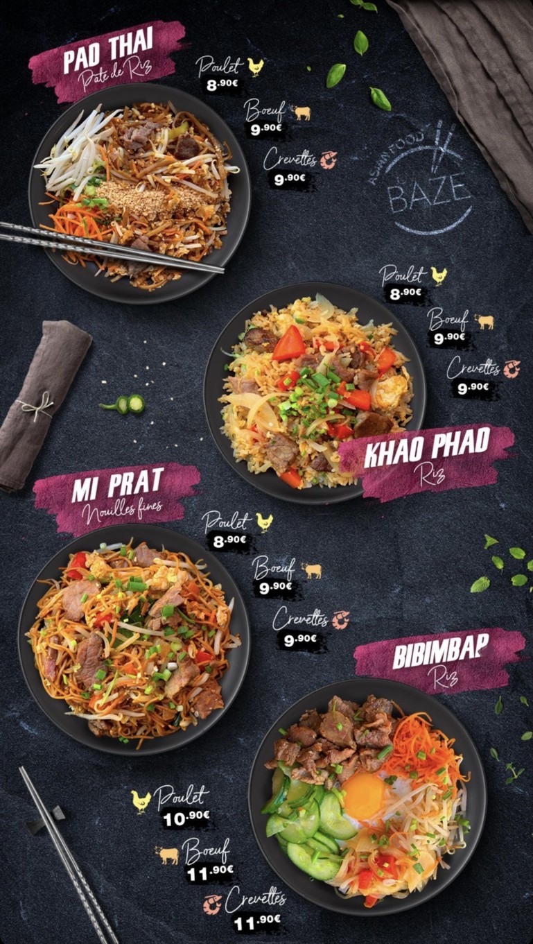 Comida asiática by BAZE Ivry-sur-seine menu 5