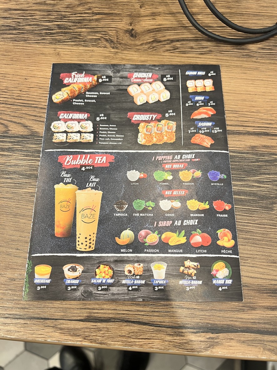 Comida asiática by BAZE Ivry-sur-seine menu 6