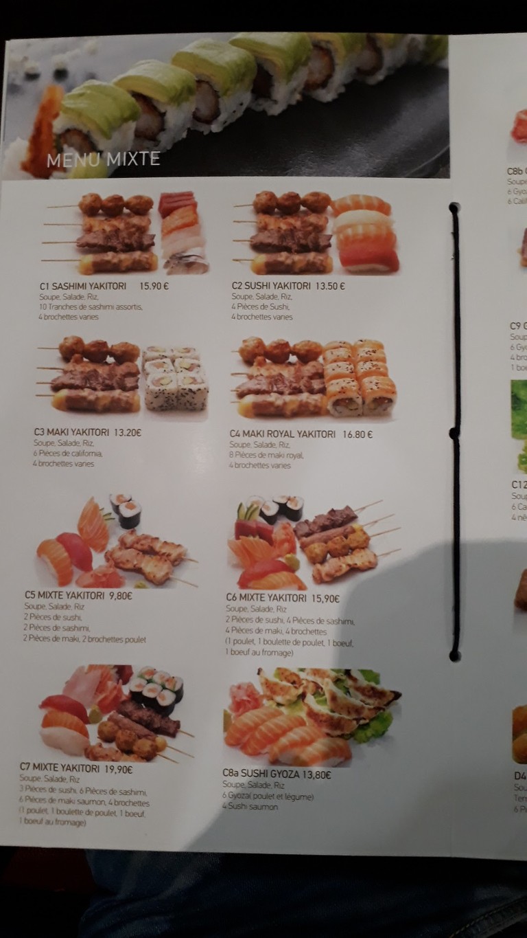 Thé Vert menu 4