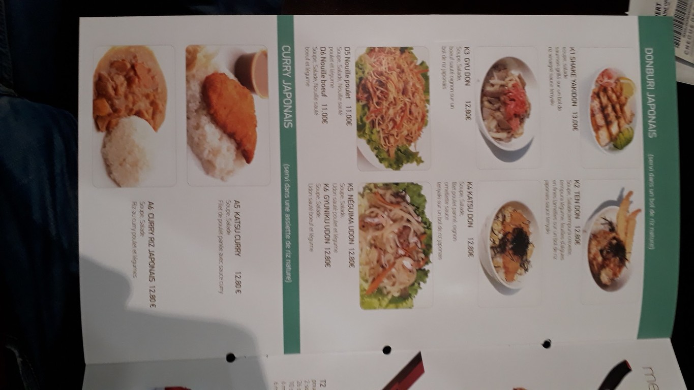Thé Vert menu 8