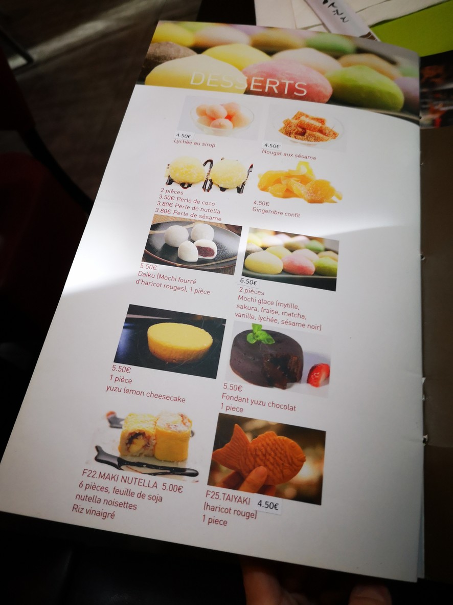 Thé Vert menu 9