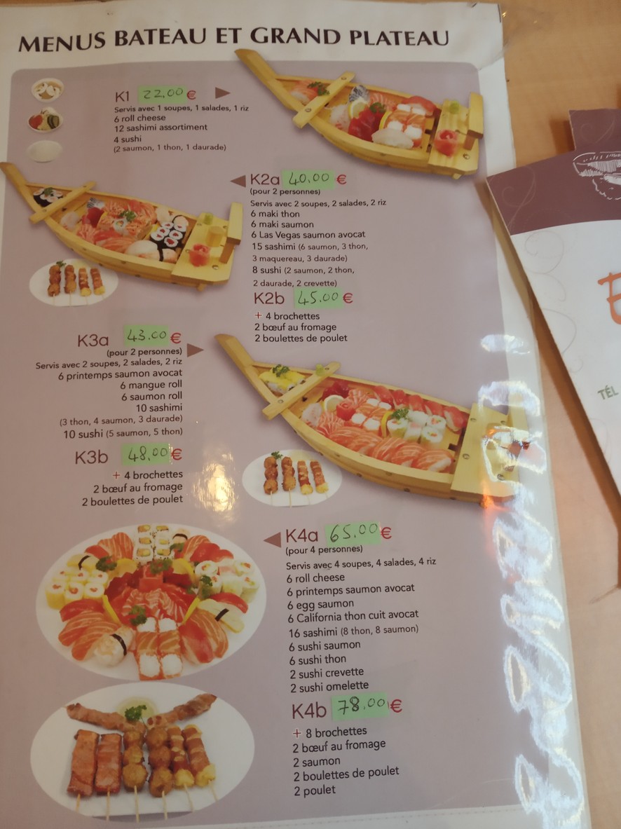 Sushi emany menu 1