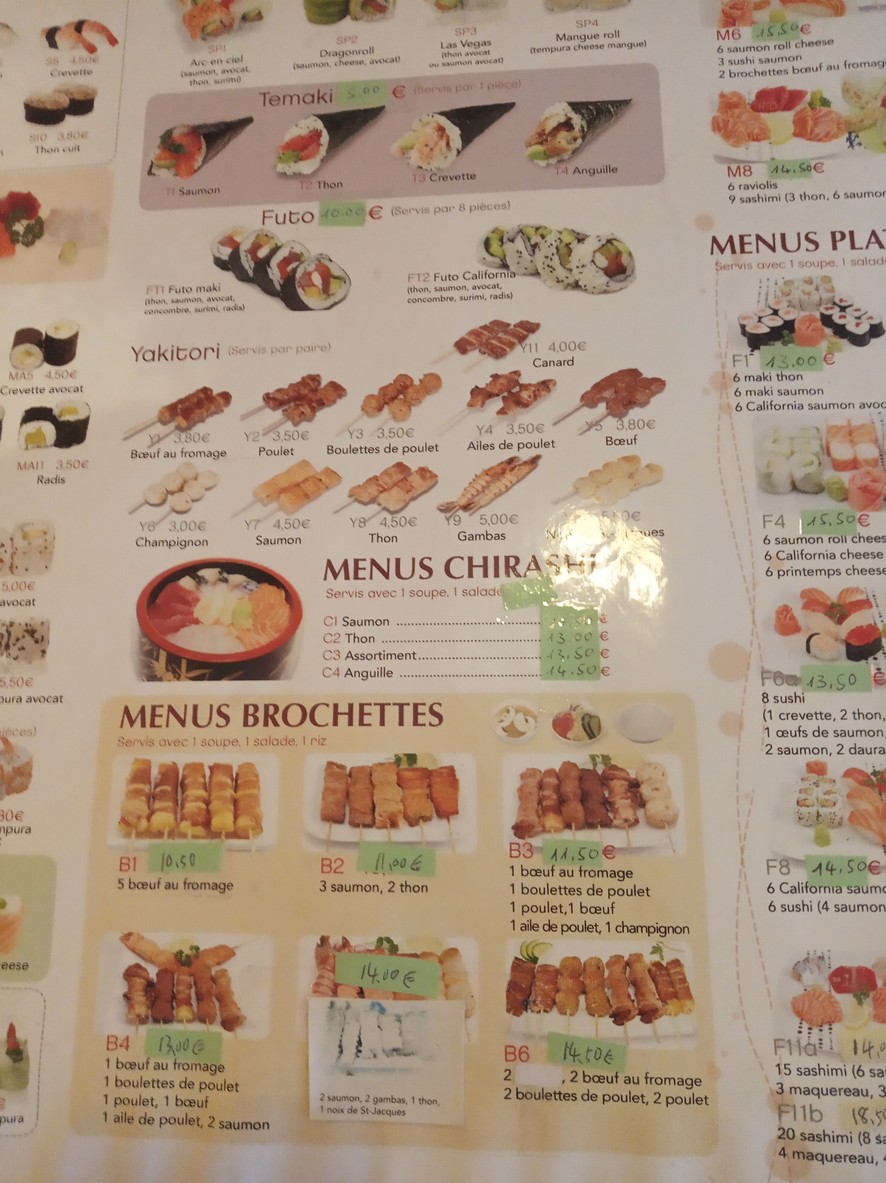 Sushi emany menu 3