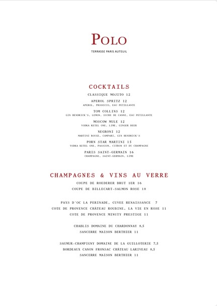 Polo Auteuil Restaurant