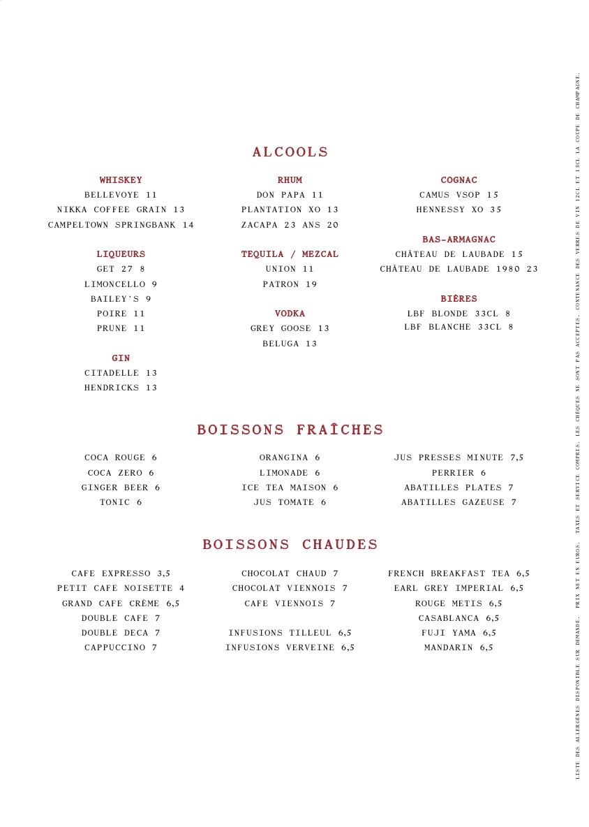 Polo Auteuil Restaurant menu 3