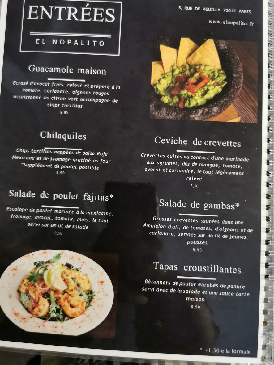 El Nopalito menu 3