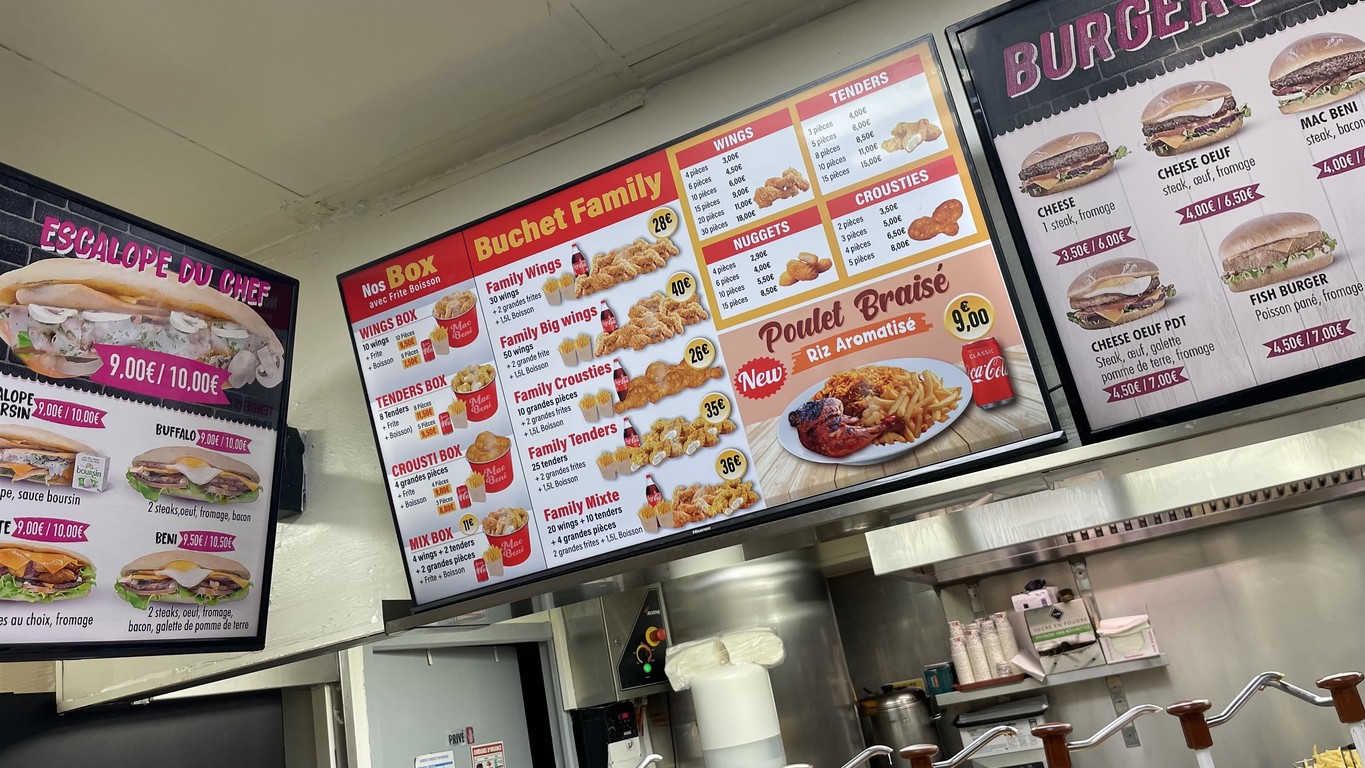 Mac Beni menu 1