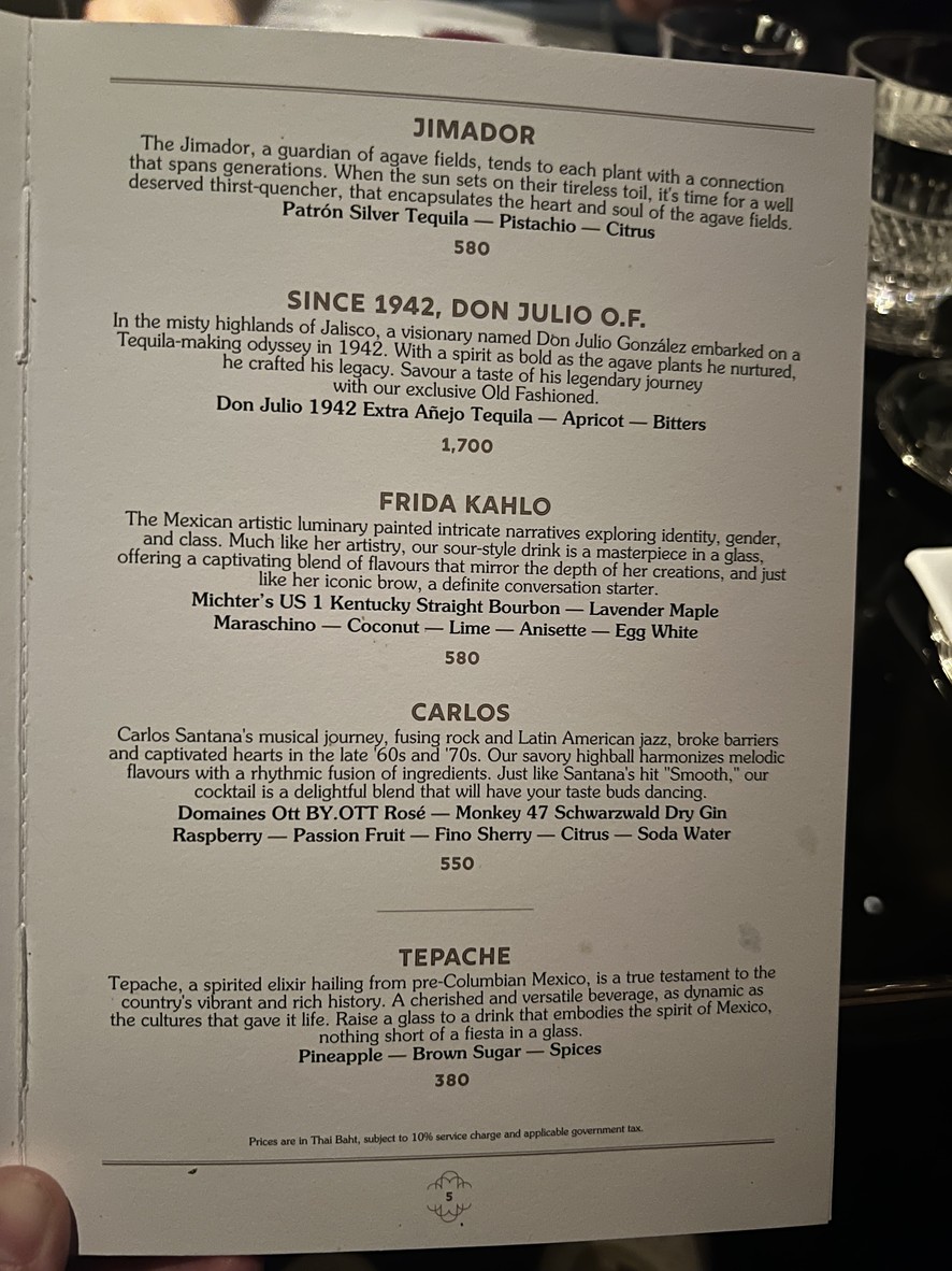 BKK Social Club menu 1