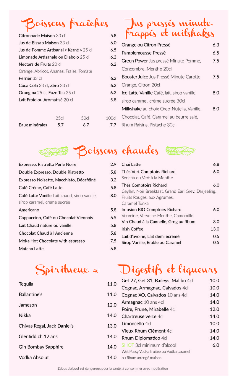 Jules menu 7