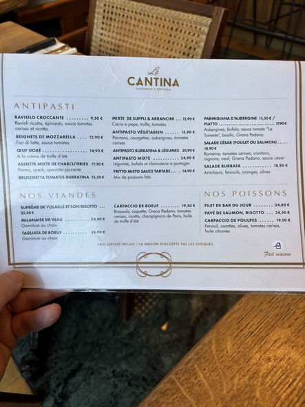 La Cantina - Italian Restaurant Paris 16
