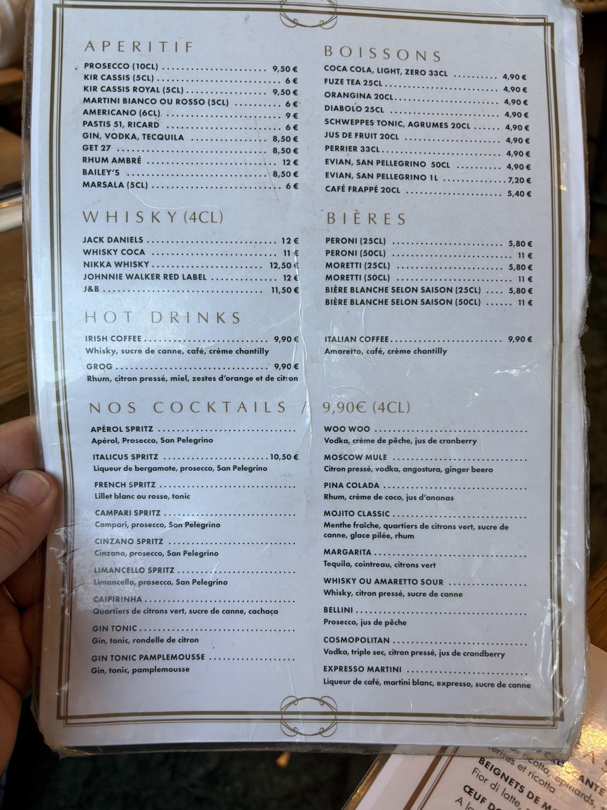 La Cantina - 意大利餐厅 巴黎 16 区 menu 5