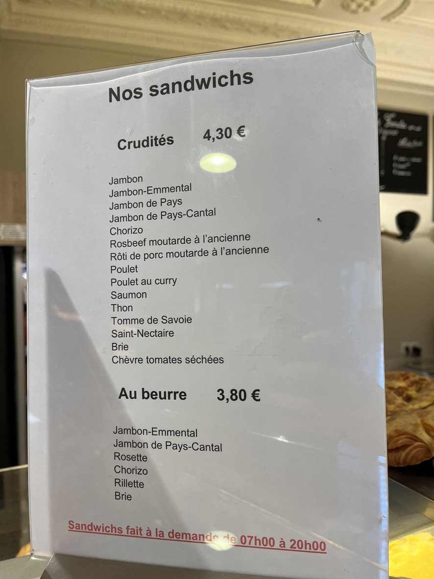 L'Atelier de Courbevoie menu 2