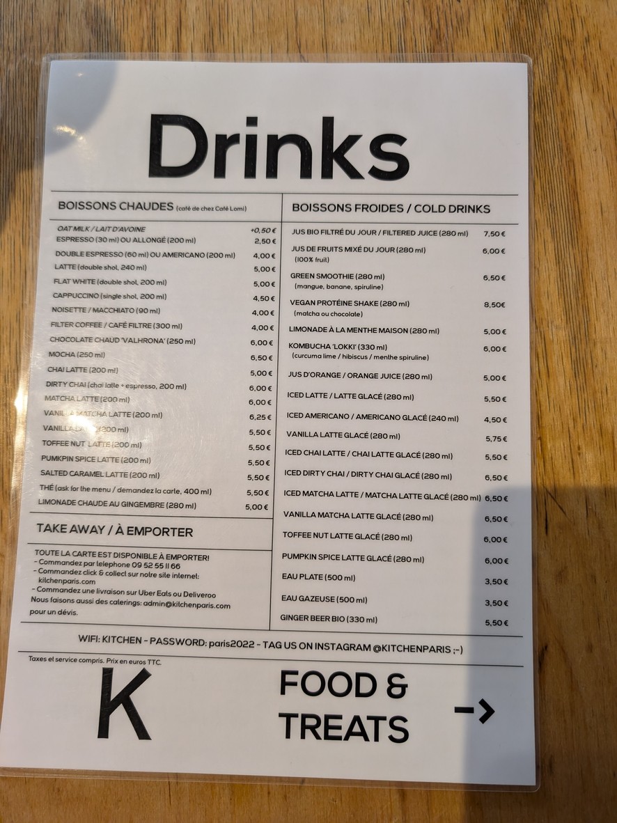 Kitchen menu 2