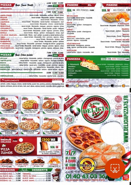 Pizza Delicia - Pizzeria Paris 14
