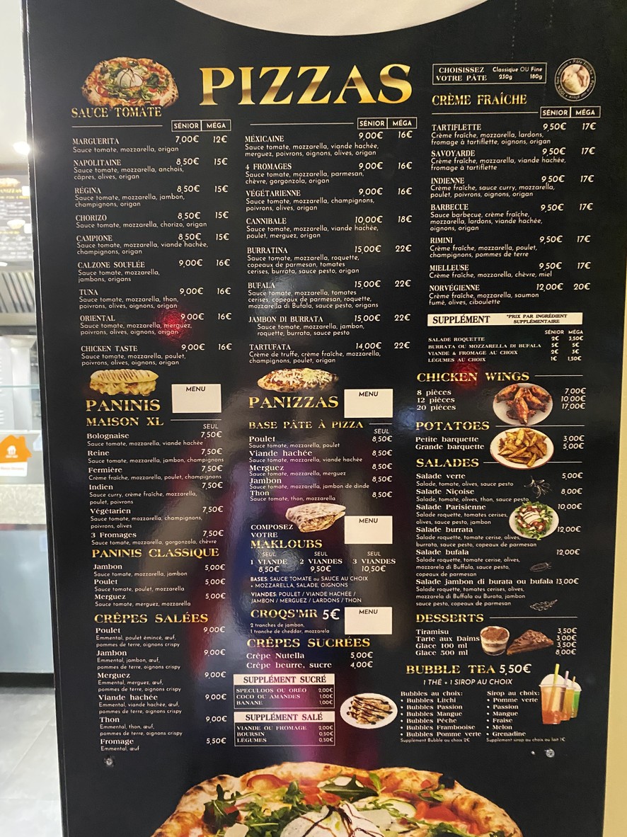 Pizza Delicia - Pizzeria Paris 14 menu 2