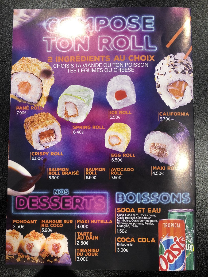 Sabaidi Aubervilliers menu 2