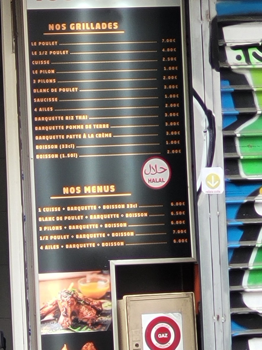 Tout Poulet menu 1