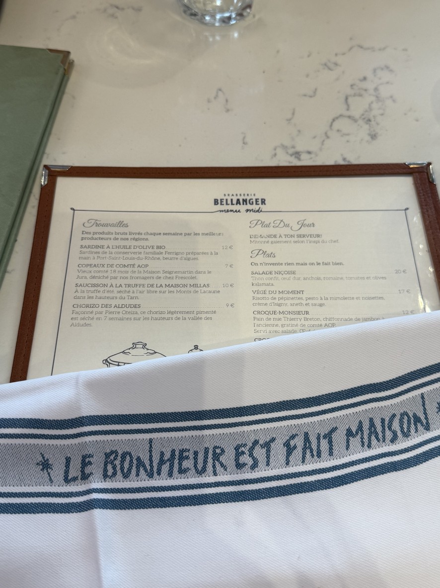 Brasserie Bellanger menu 2