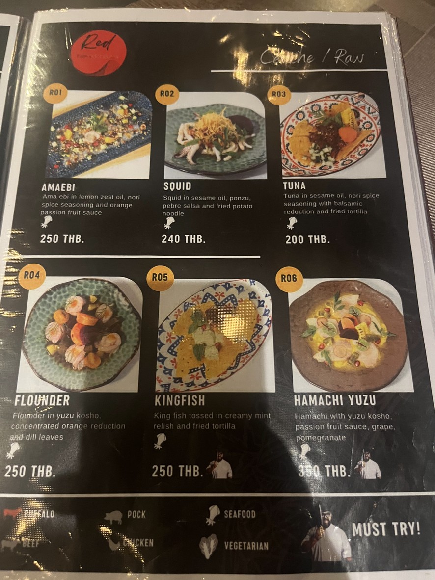 RED Nikkei & Steak Bar menu 1