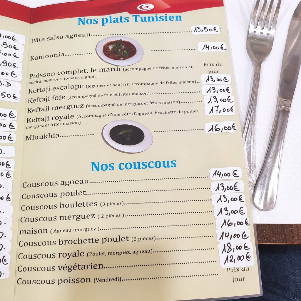 O' 3 Frères menu 2