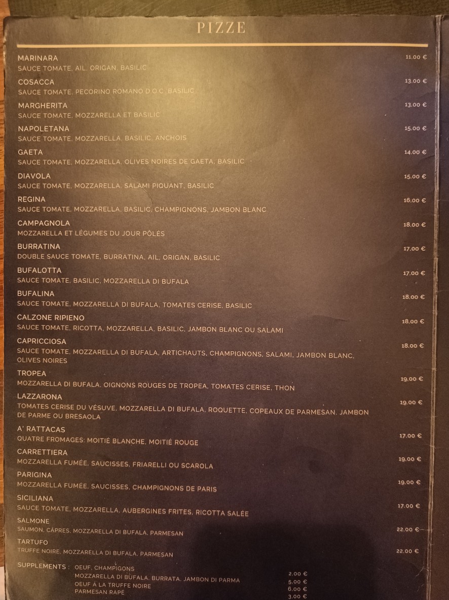 I LAZZARI menu 2