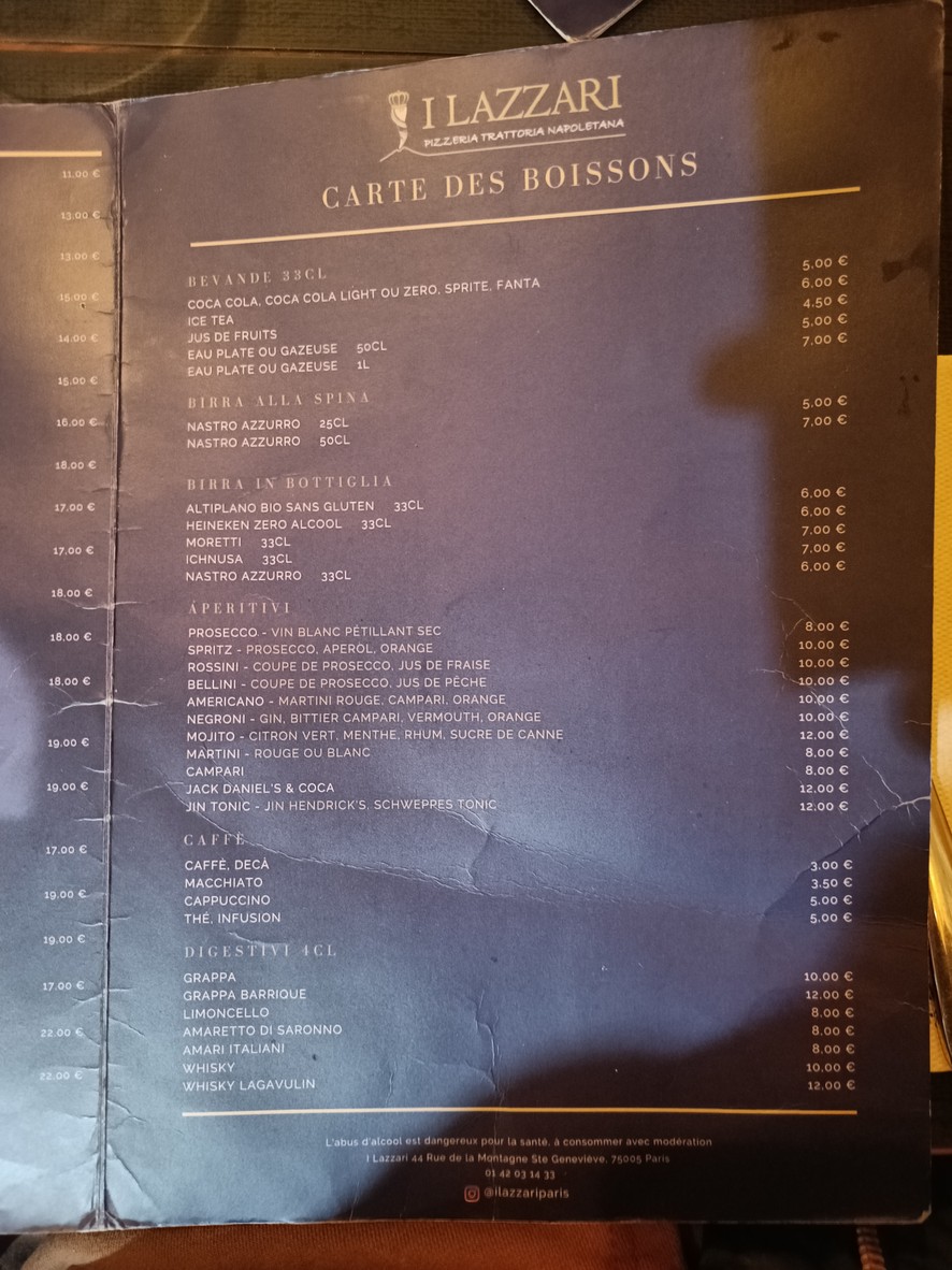I LAZZARI menu 4