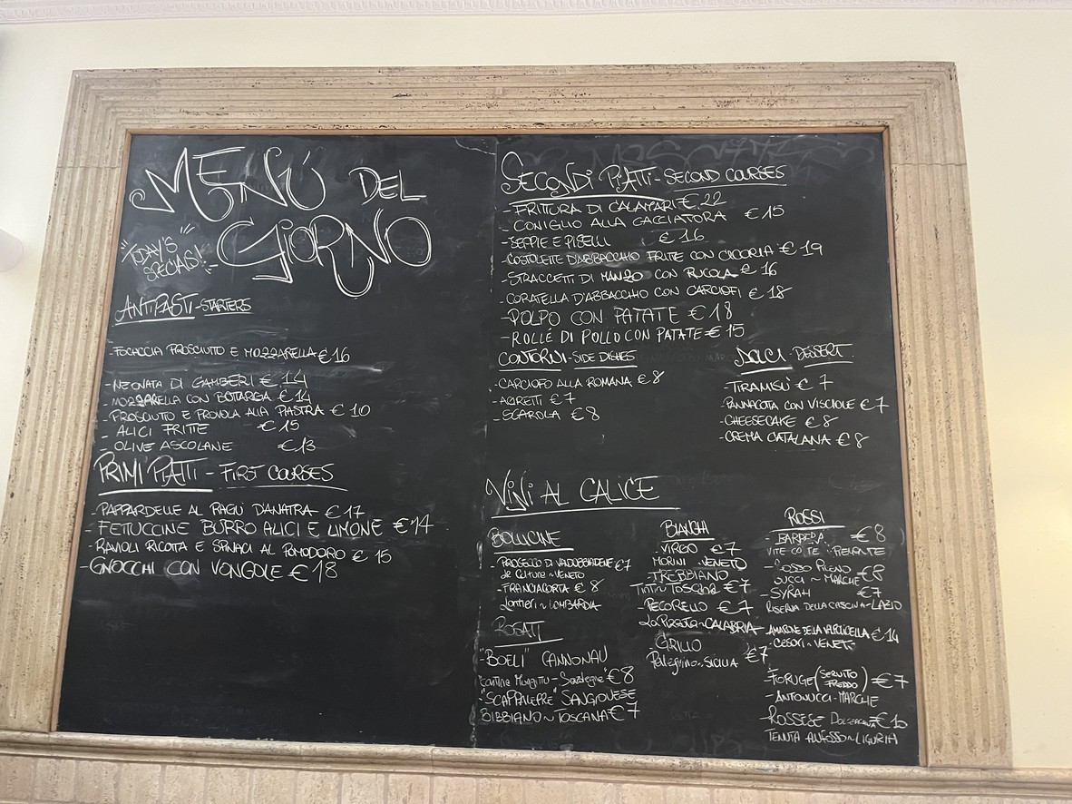 È Passata la Moretta | Osteria Romana di un Tempo menu 1