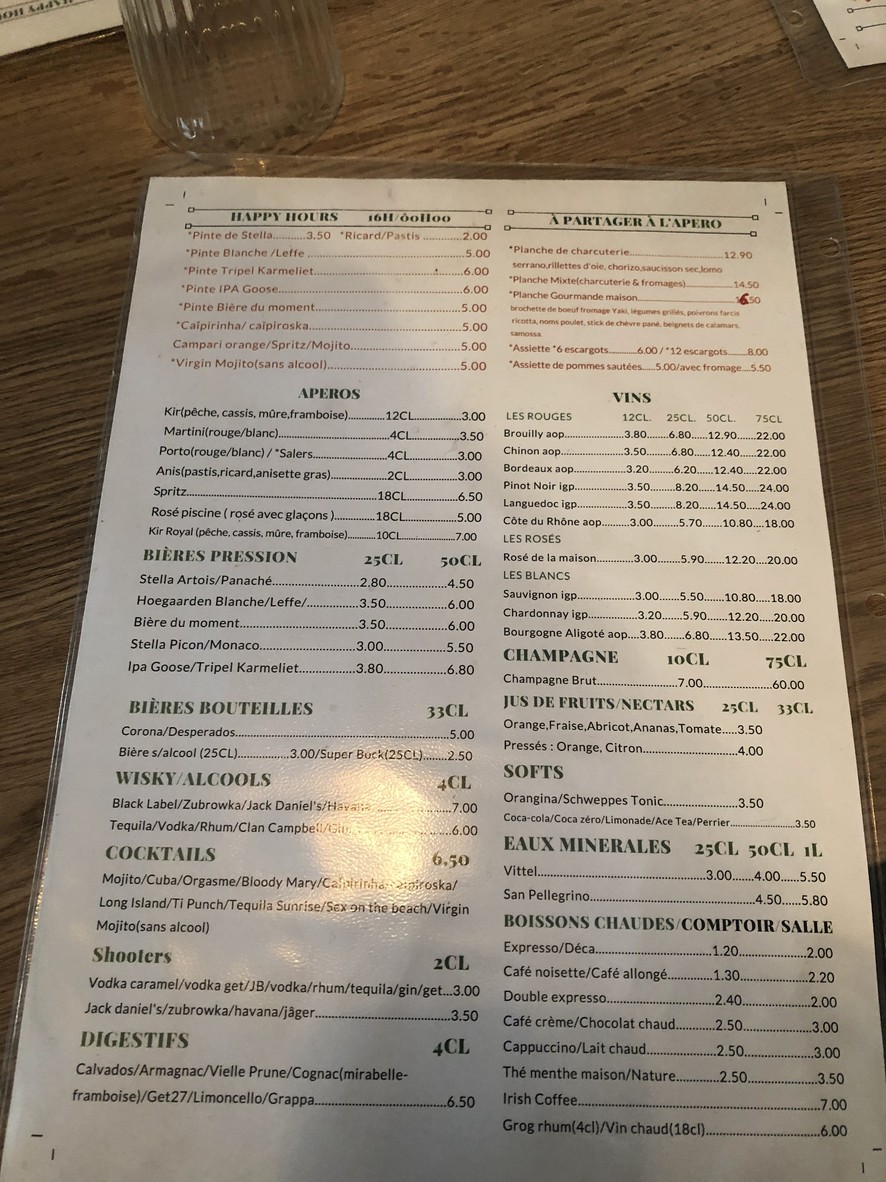 La Station Services menu 2