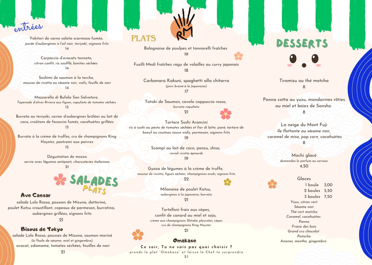 Rosa Maria menu 2