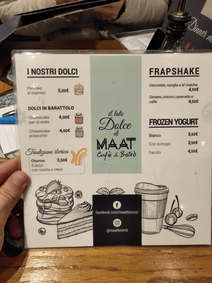 Maat American Cafe menu 3