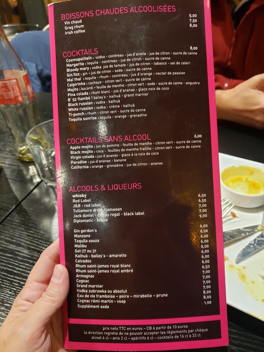Les Favoris menu 2