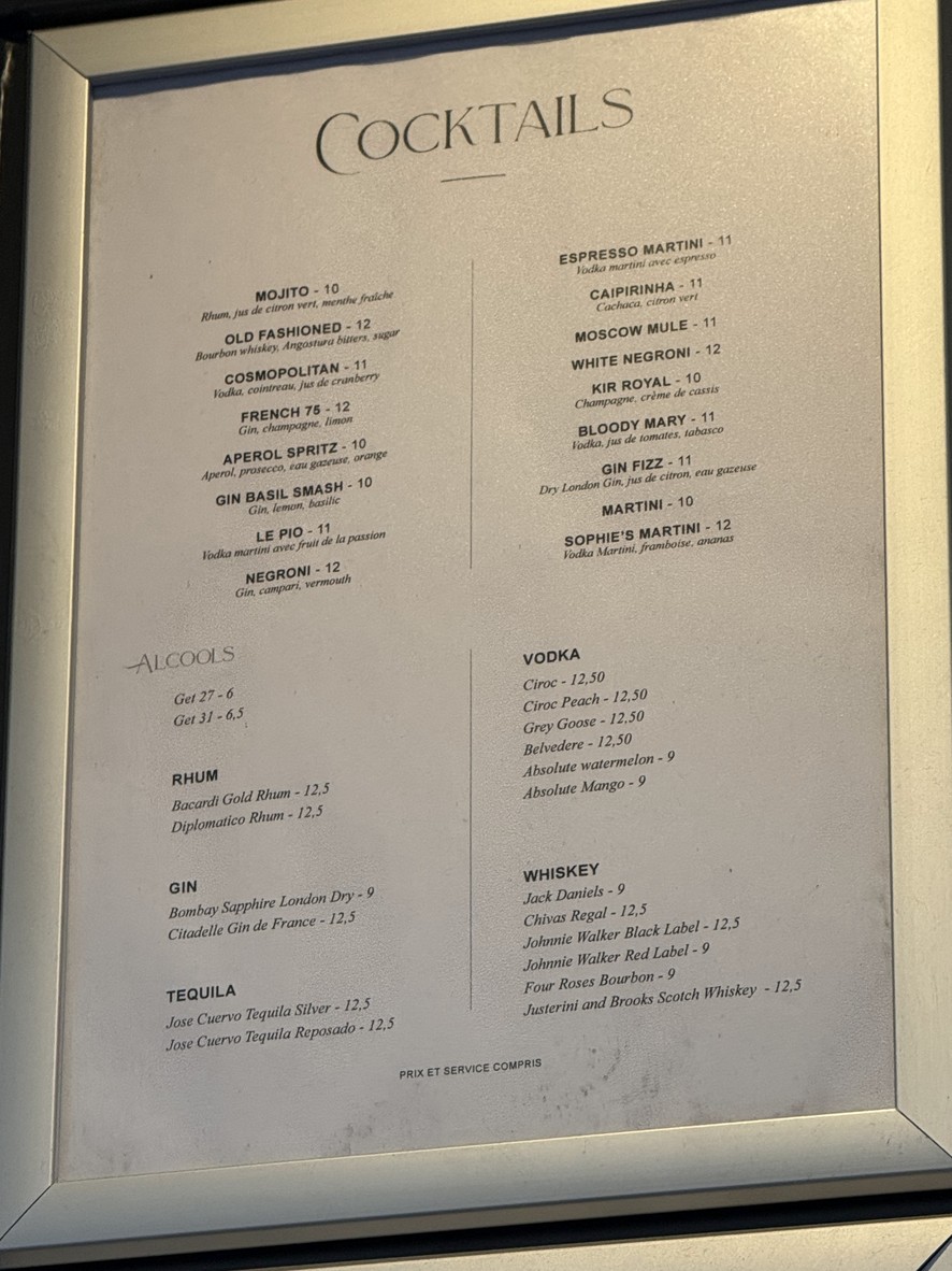Chez Sophie menu 2