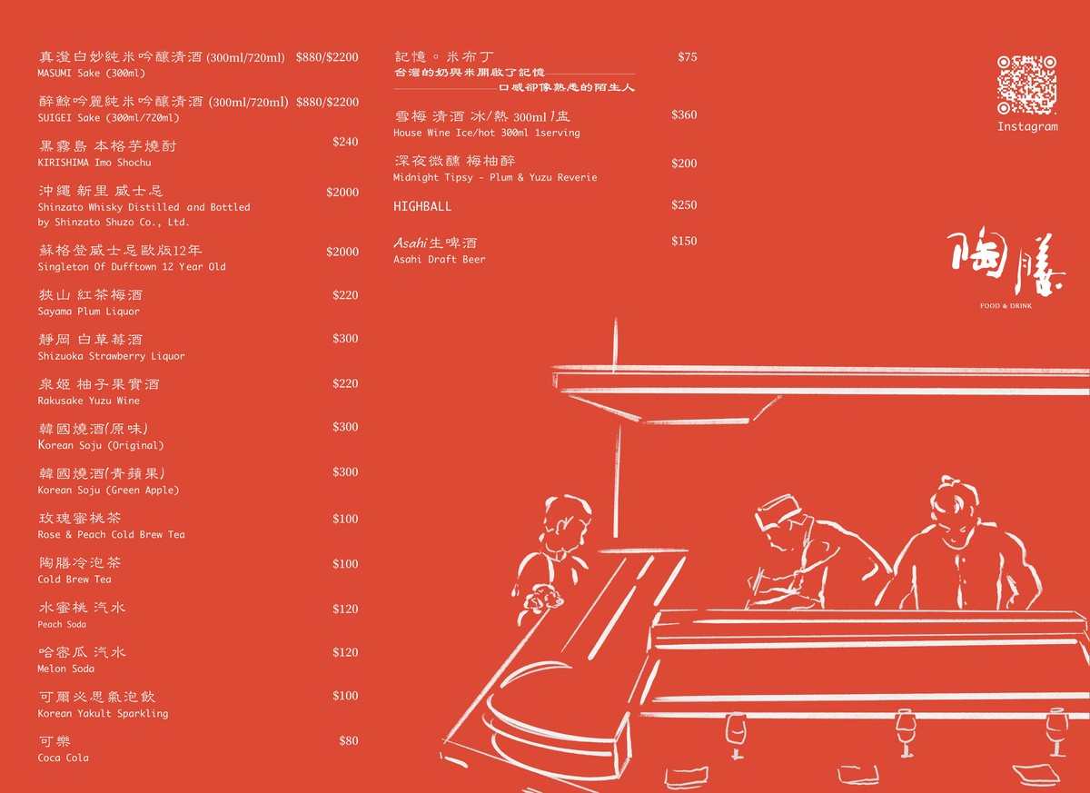 Tao Shan Ri Shi Liao Li menu 2