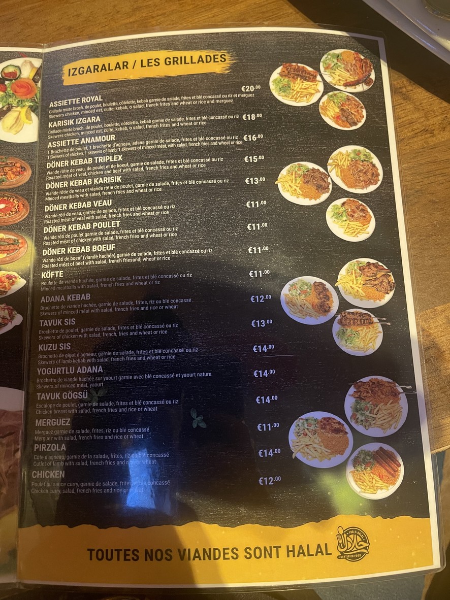 Anamour Kebab Boulogne Billancourt menu 2