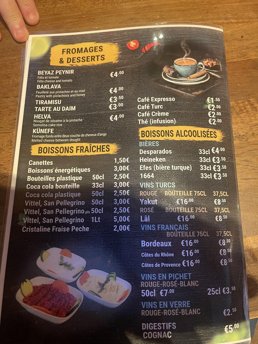 Anamour Kebab Boulogne Billancourt menu 3