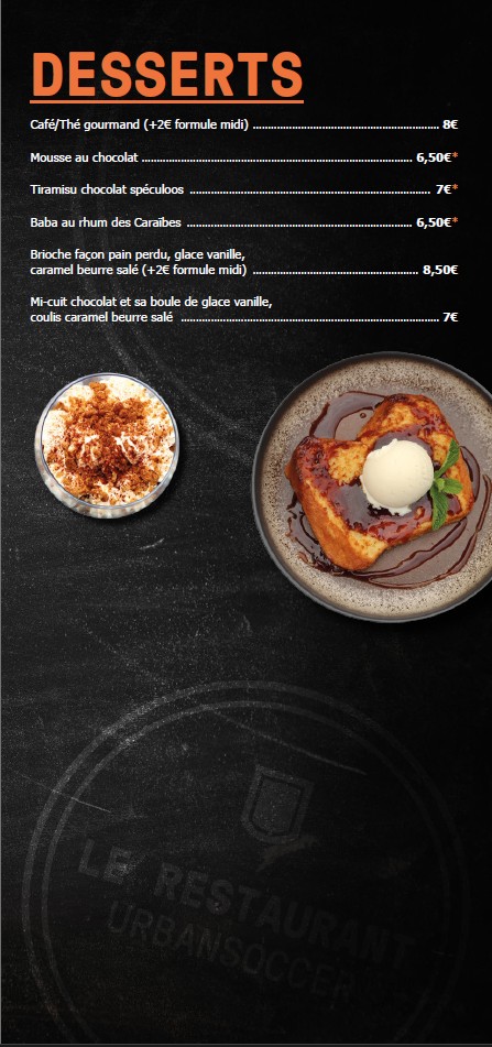 Le Restaurant UrbanSoccer menu 4