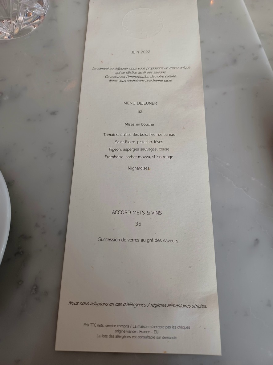 Sourire menu 1