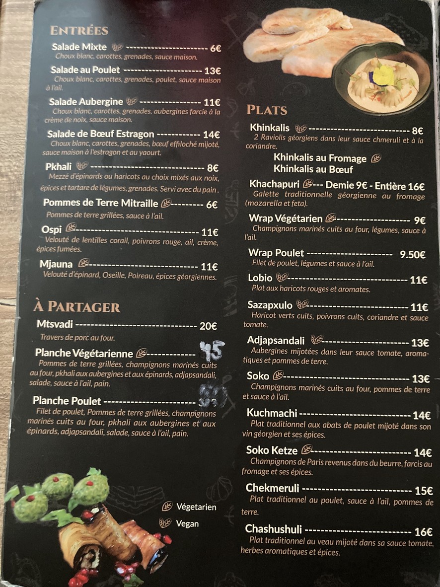 Chez Magda menu 1