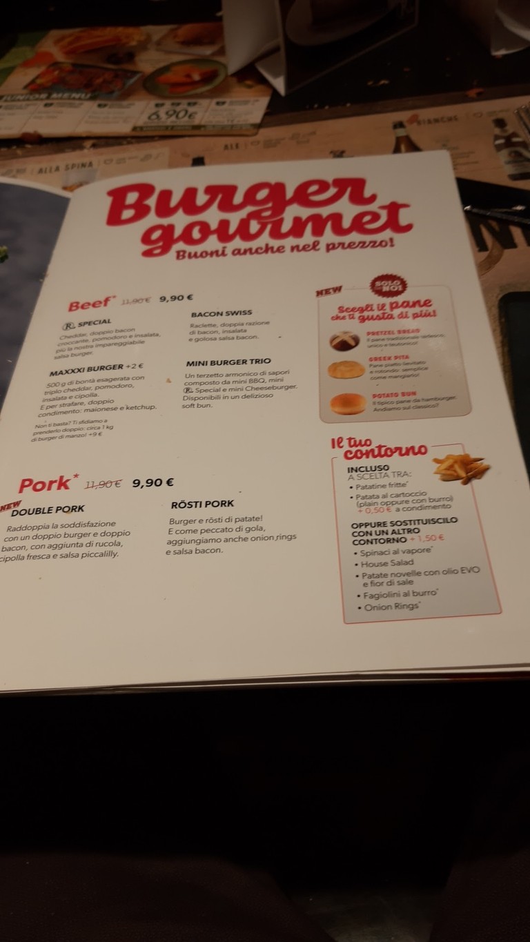 Roadhouse Restaurant Roma Ardeatina menu 2