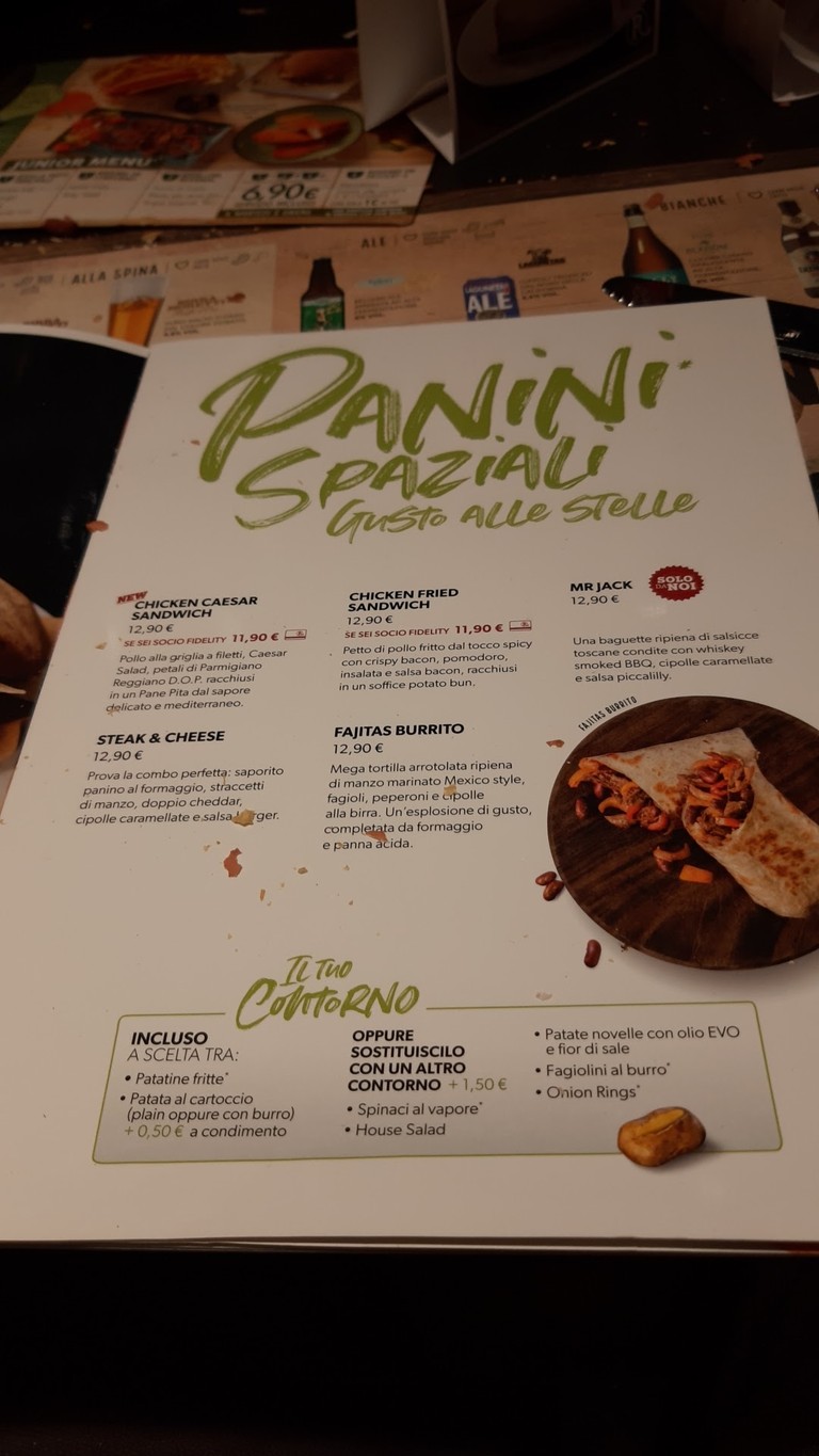 Roadhouse Restaurant Roma Ardeatina menu 3