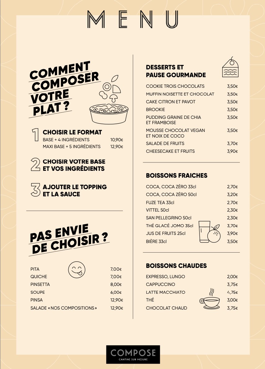 COMPOSE - Louis Blanc - Salade Bar menu 1