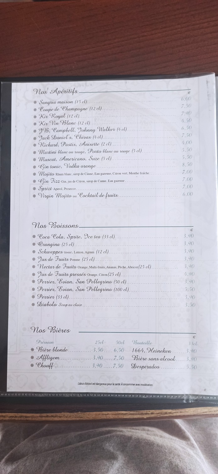 Le Grandel menu 3
