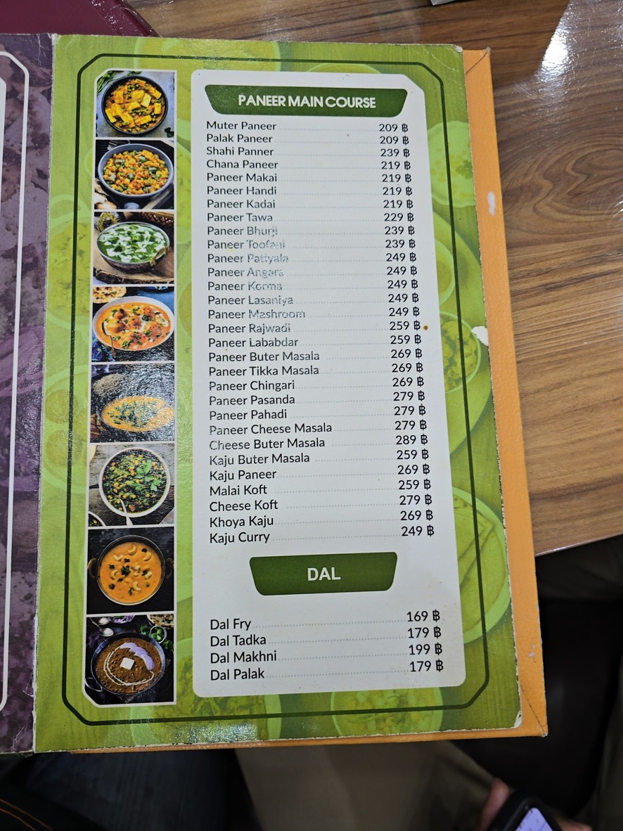 Shree Khodiyar Kathiyawadi Dhaba pure vegetarian Indian restaurant Bangkok menu 2