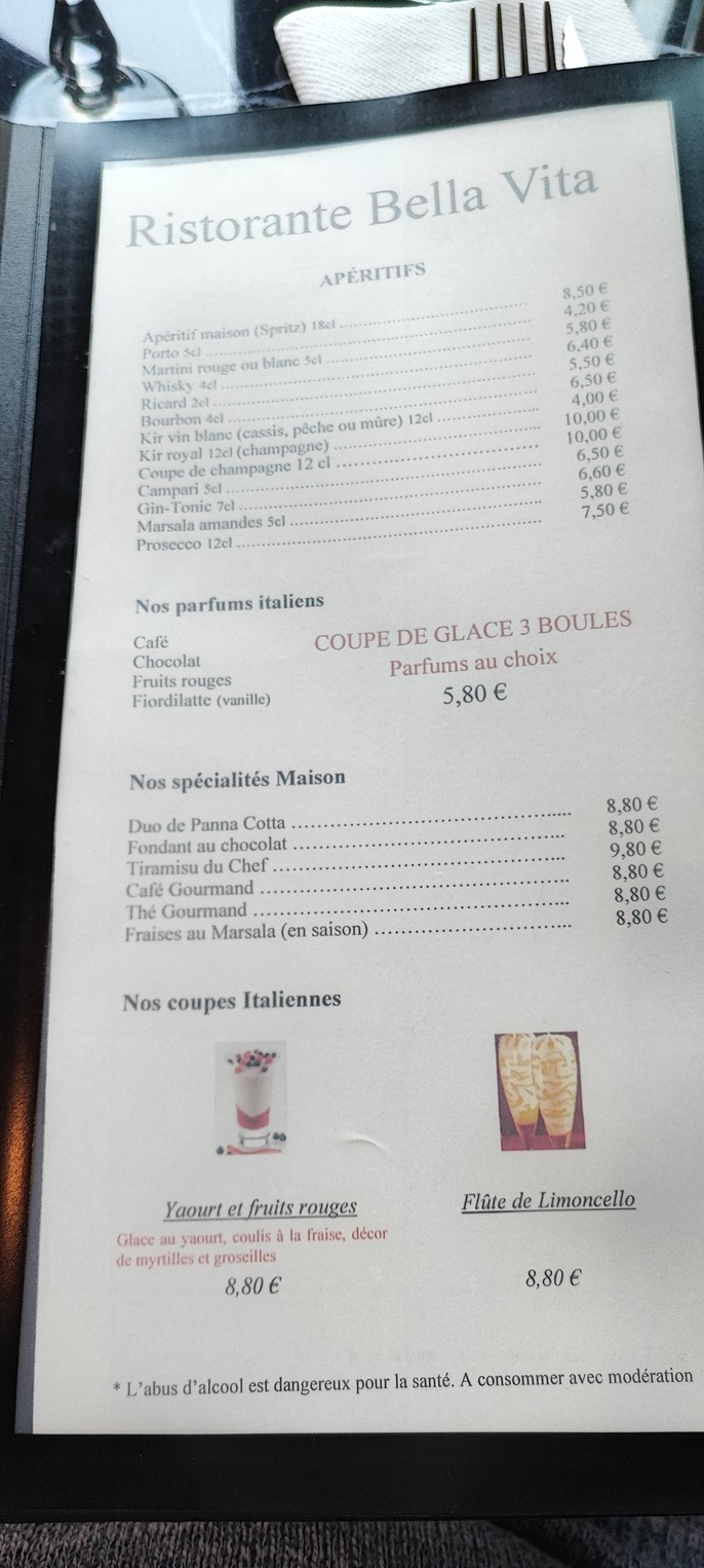 La Bella Vita_Clamar menu 3