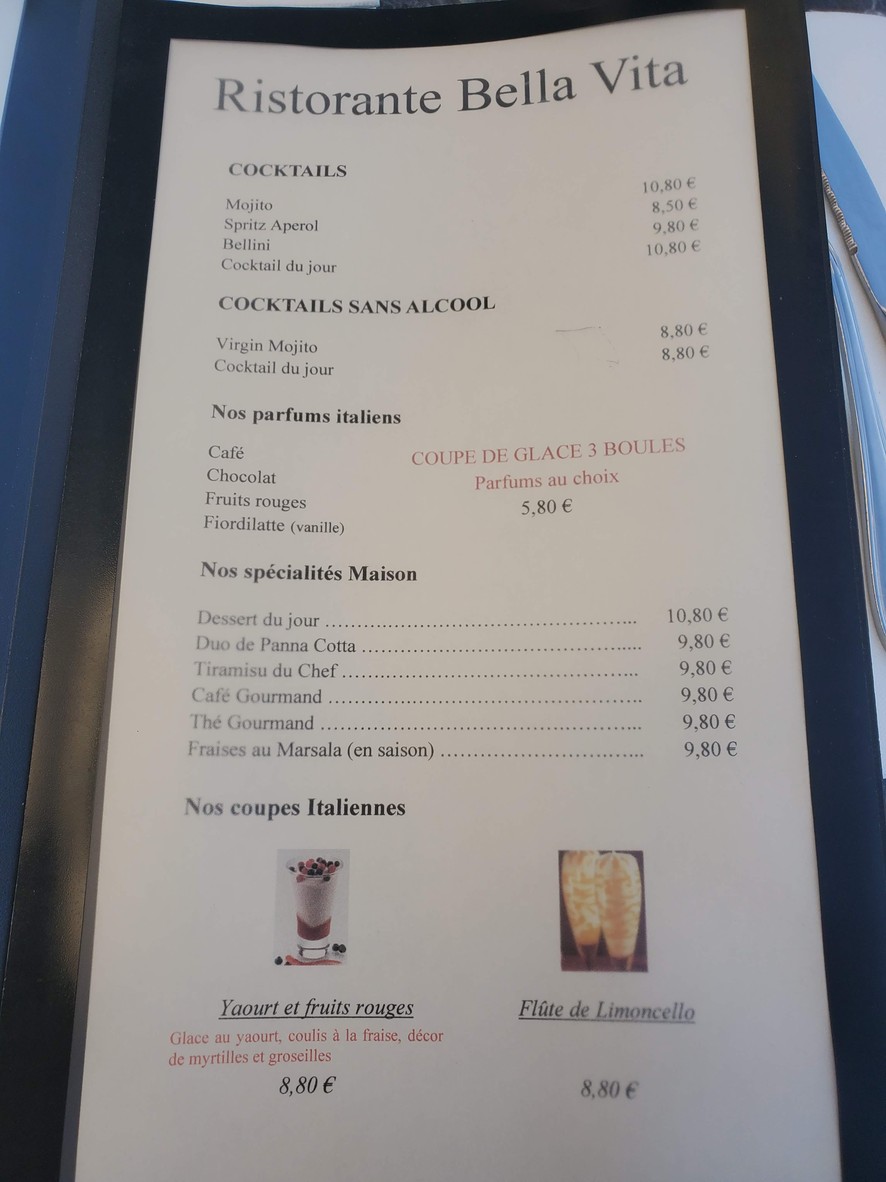 La Bella Vita_Clamar menu 4